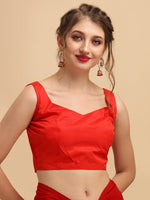 Thumbnail for Sangria Red Sequinned Pure Georgette Saree - Distacart