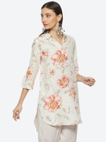 Thumbnail for Biba Women Floral Printed Shirt Collar Kurta - Distacart