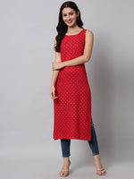 Thumbnail for Kalini Women Pink Geometric Printed Kurta - Distacart