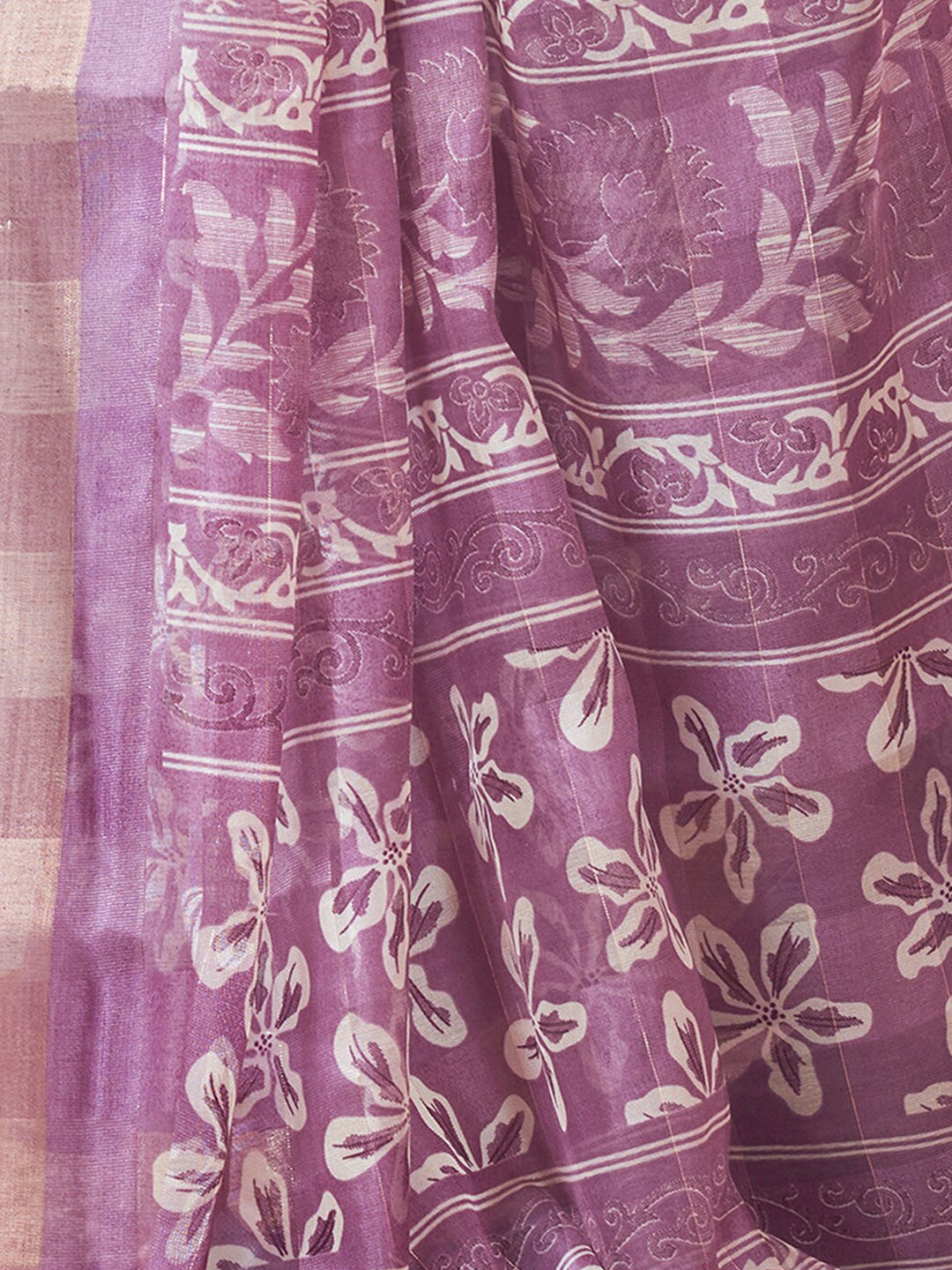 Kalini Floral Printed Zari Saree - Distacart