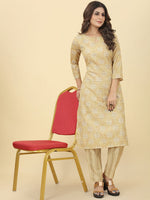 Thumbnail for Kalini Floral Printed Keyhole Neck Kurta With Trousers - Distacart