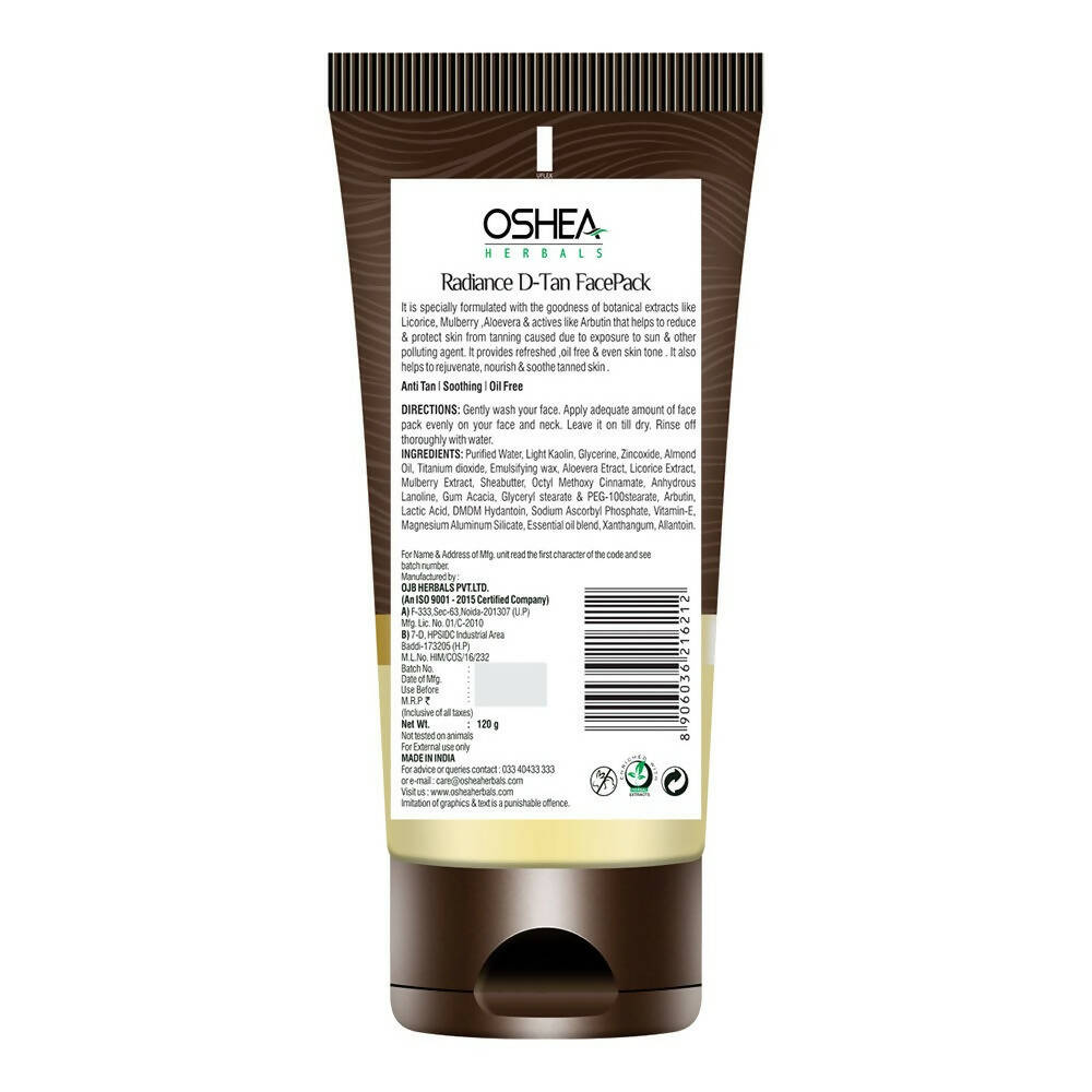 Oshea Herbals Radiance D-Tan Face Pack - Distacart