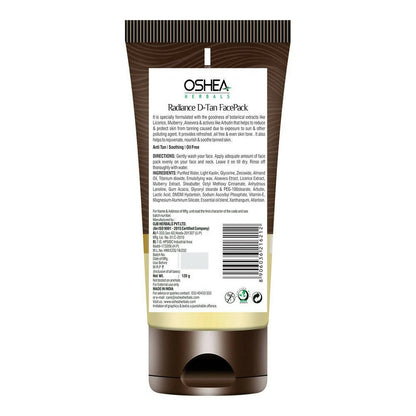 Oshea Herbals Radiance D-Tan Face Pack - Distacart