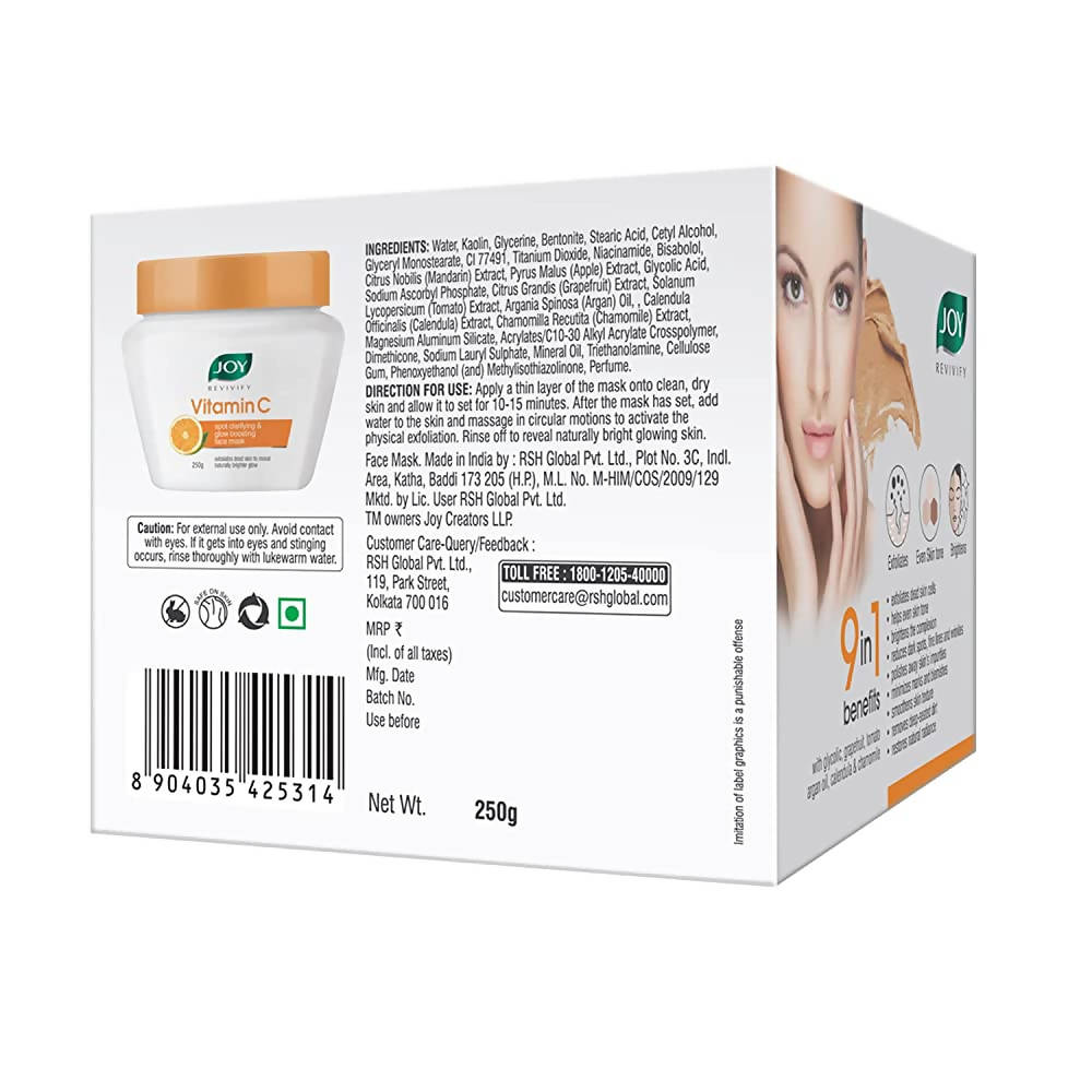 Joy Revivify Vitamin C Spot Clarifying & Glow Boosting Face Mask - Distacart