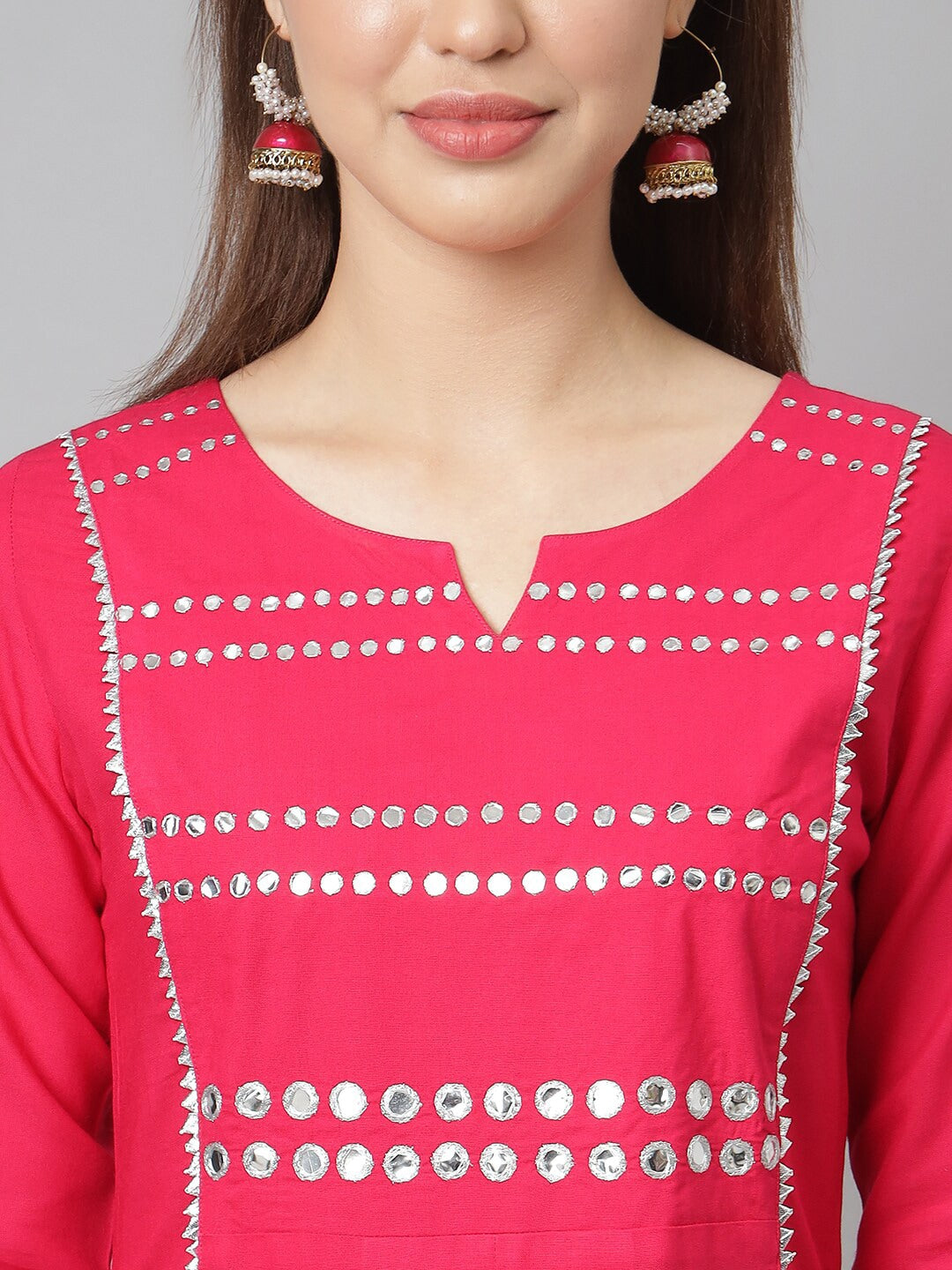 Khushal K Women Embellished Mirror Work Kurta - Distacart