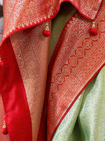 Thumbnail for Anouk Woven Design Zari Silk Blend Kanjeevaram Saree - Distacart