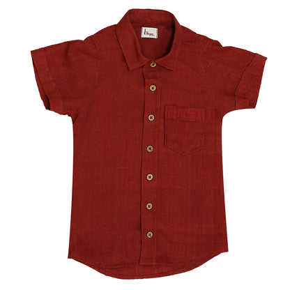 Mhyssa Yellow Dungaree With Round Neck Half Sleeves Maroon Shirt Set - Distacart