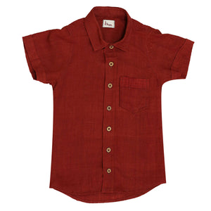 Mhyssa Yellow Dungaree With Round Neck Half Sleeves Maroon Shirt Set - Distacart