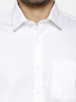 Thumbnail for Ramraj Cotton Linen Mens Half Sleeve White Shirt Plus Size - Cotton Linen - Distacart