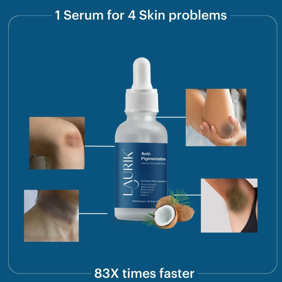 Laurik Anti Pigmentation & Lightening Serum For Men & Women with Alpha Arbutin, Retinol, Niacinamide & Vit-C for Dark Patches & Spots - Distacart