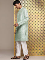 Thumbnail for House of Pataudi Ethnic Motifs Printed Straight Jashn Kurta - Distacart