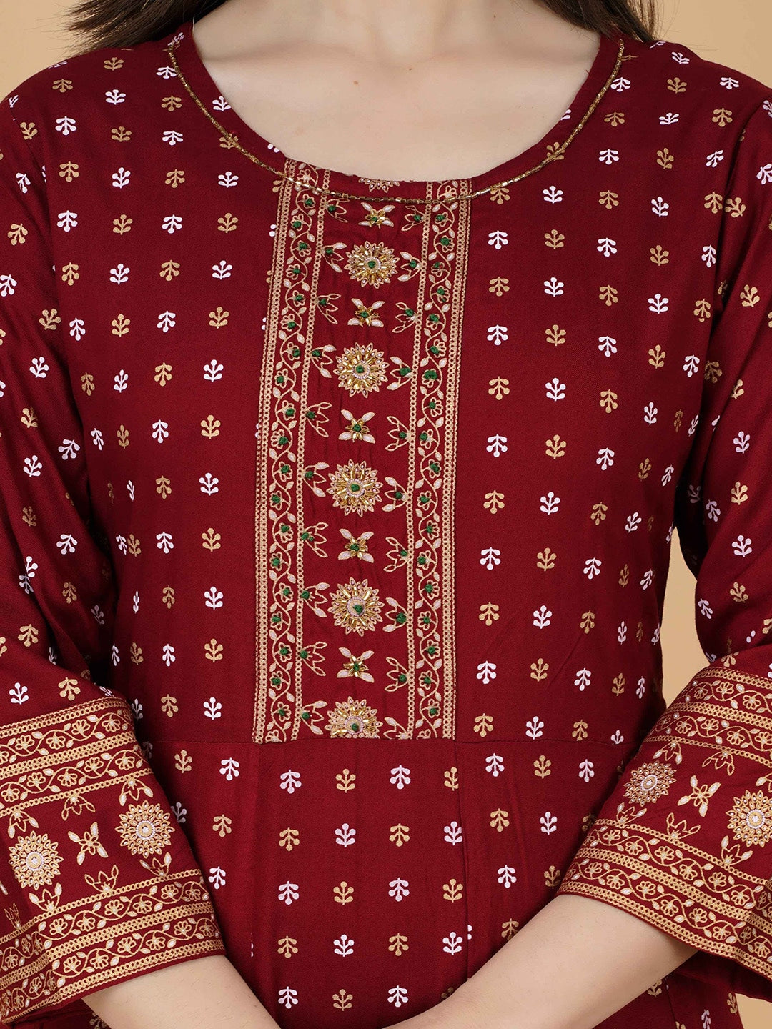 Kalini Ethnic Motifs Printed Anarkali Kurta - Distacart