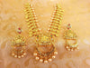 Multicolor Gold Plated Lakshmi Kasu Necklace Set