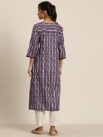 Thumbnail for HERE&NOW Abstract Printed Pure Cotton Kurta - Distacart