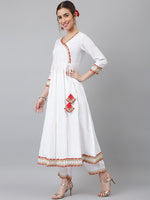 Thumbnail for Khushal K Women Angrakha Kurta with Trousers & Dupatta - Distacart
