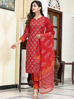 Thumbnail for Kalini Ethnic Motifs Printed Kurta With Trousers & Dupatta - Distacart