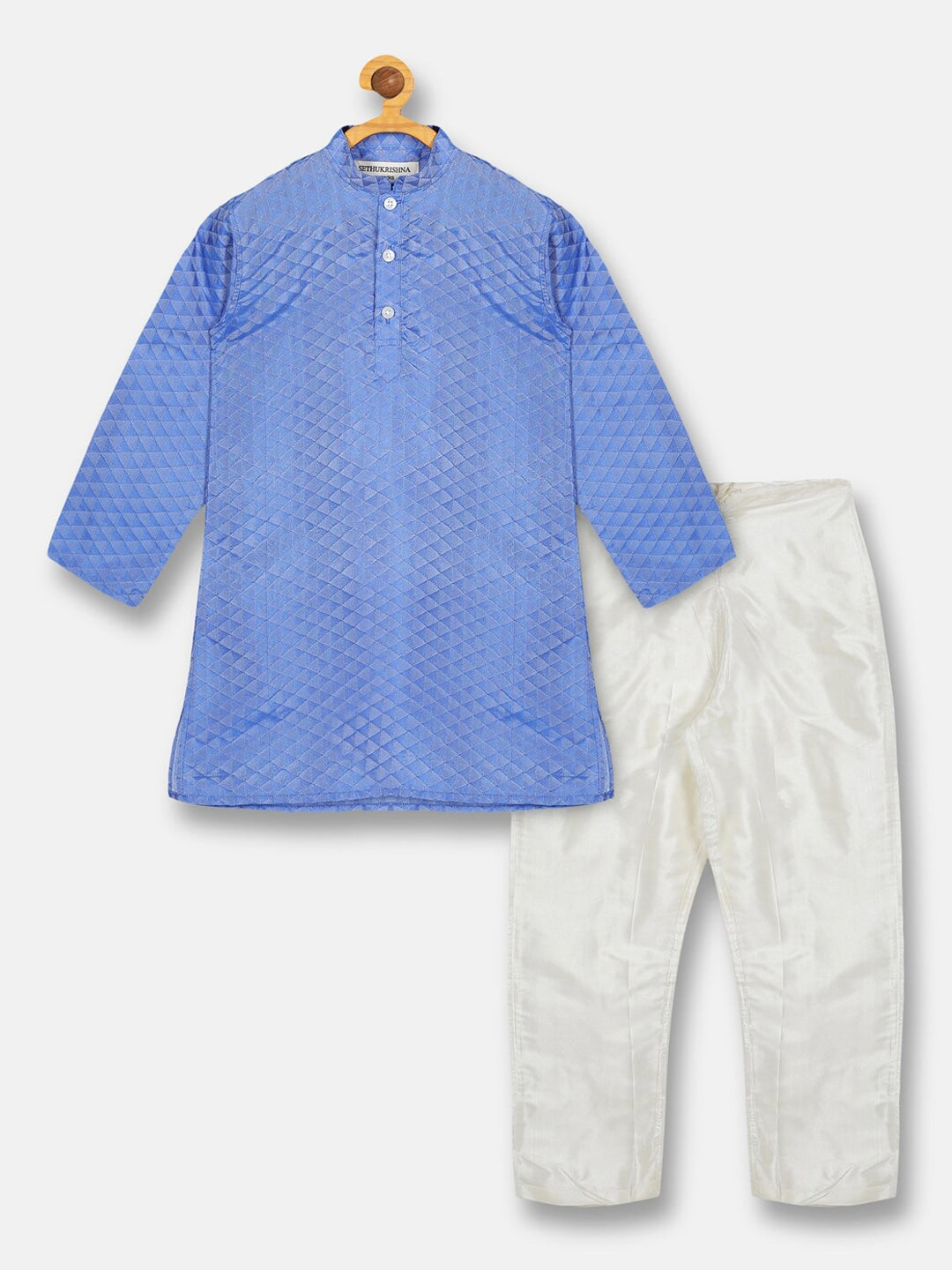 Sethukrishna Boys Blue Kurta with Pyjamas - Distacart