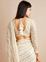 Thumbnail for Sangria Georgette Ethnic Embellished Party Wear Saree - Distacart