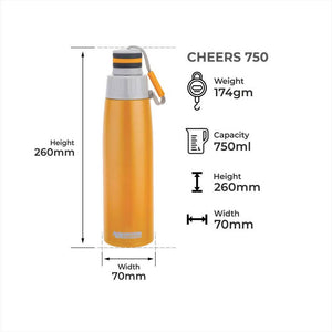 Dubblin Cheers Stainless Steel Sipper Water Bottle - Distacart