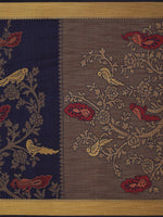 Thumbnail for Mimosa Women's Kanchipuram Art Silk Navy Blue Saree - Distacart