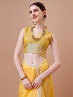 Thumbnail for Kalini Checked Zari Detailed Saree - Distacart