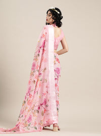 Thumbnail for Saree Mall Pink Printed Saree - Distacart