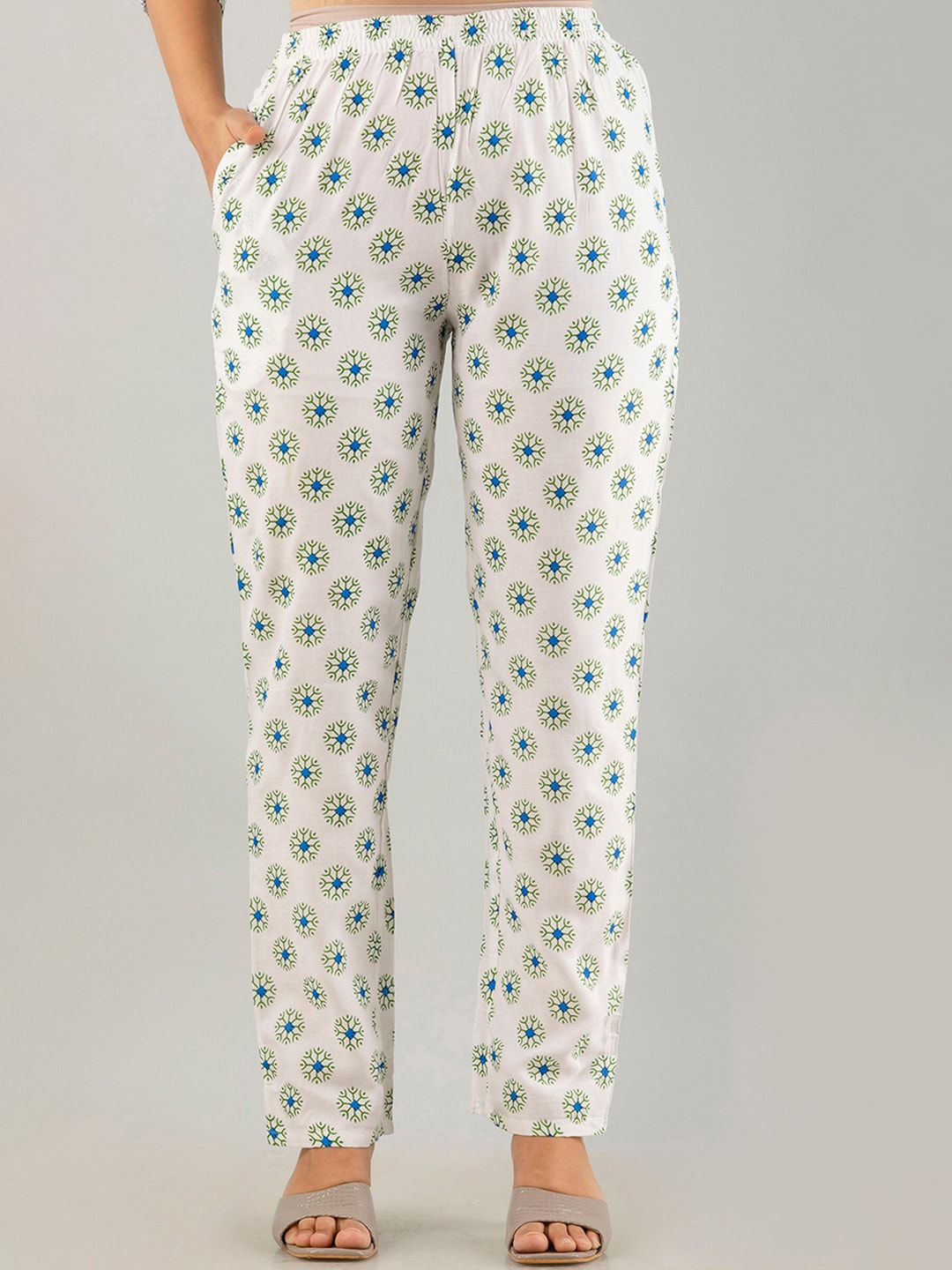 Kalini Floral Printed Pleated Gotta Patti Kurta with Trousers - Distacart