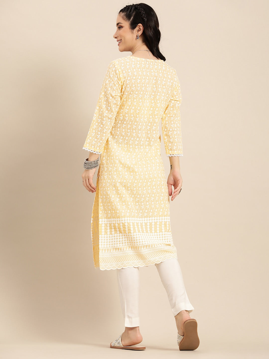 Sangria Women Ethnic Motifs Embroidered Kurta - Distacart