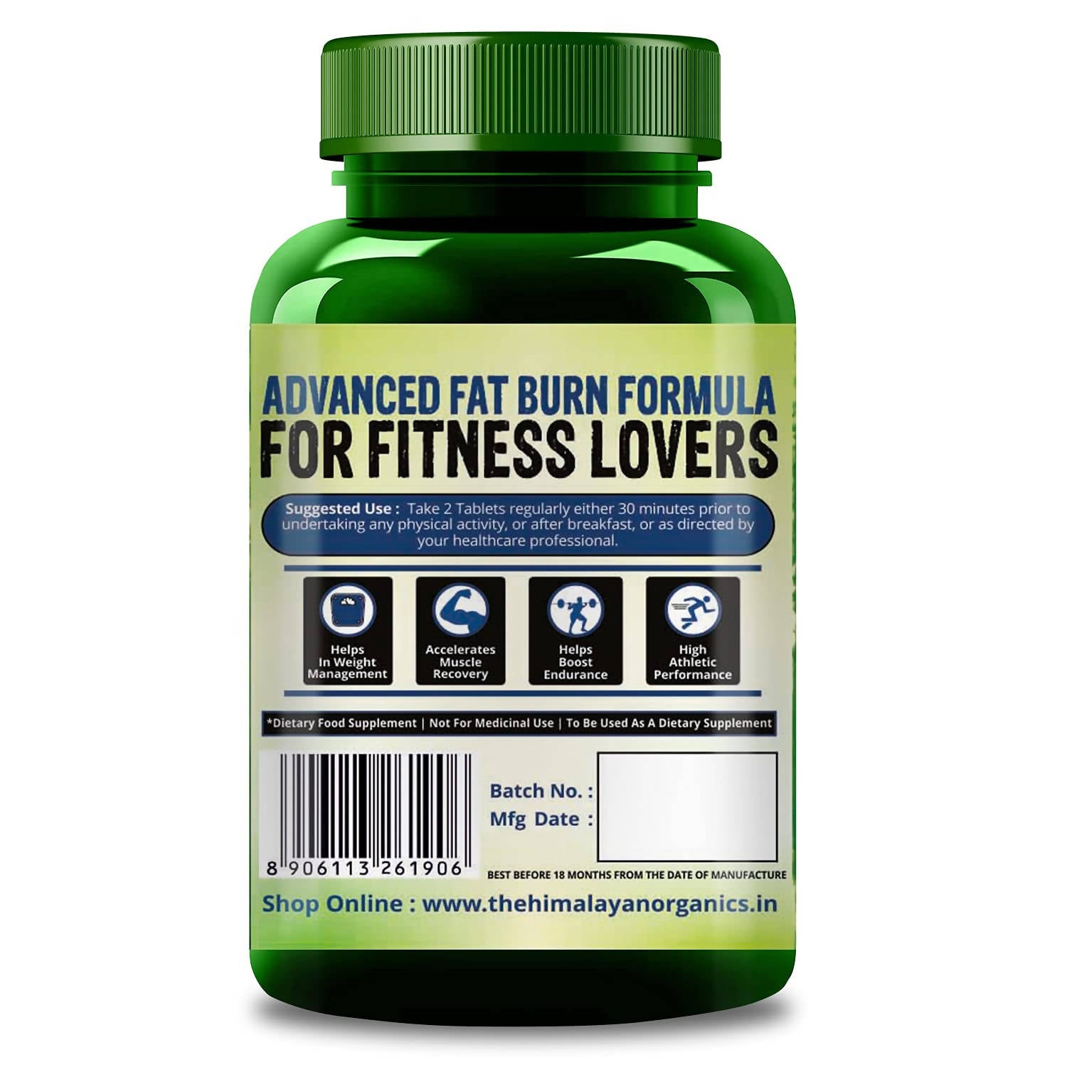 Himalayan Organics L Carnitine 2000mg/Serving 120 Tablets