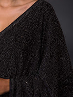 Thumbnail for Koskii Embellished Stones Work Poly Crepe Saree With Blouse Piece - Distacart