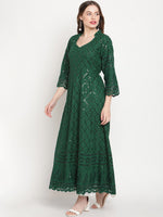 Thumbnail for Kalini Ethnic Motifs Embroidered Chikankari Cotton Anarkali Kurta - Distacart