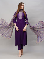 Thumbnail for Kalini Floral Printed Regular Kurta with Trousers & With Dupatta - Distacart