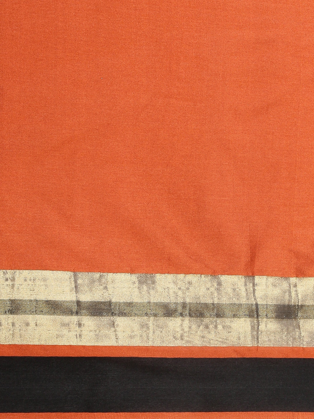 Saree Mall Rust Orange Solid Saree - Distacart