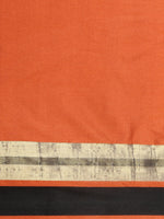 Thumbnail for Saree Mall Rust Orange Solid Saree - Distacart