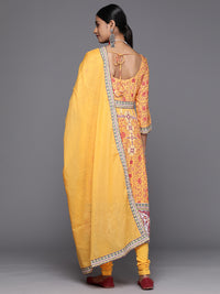 Thumbnail for Biba Women Floral Print Anarkali Kurta with Churidar & Dupatta - Distacart