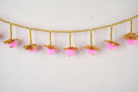 Thumbnail for Kundan HandiKrafts Lite Pink Pom Pom Thoranna - Distacart