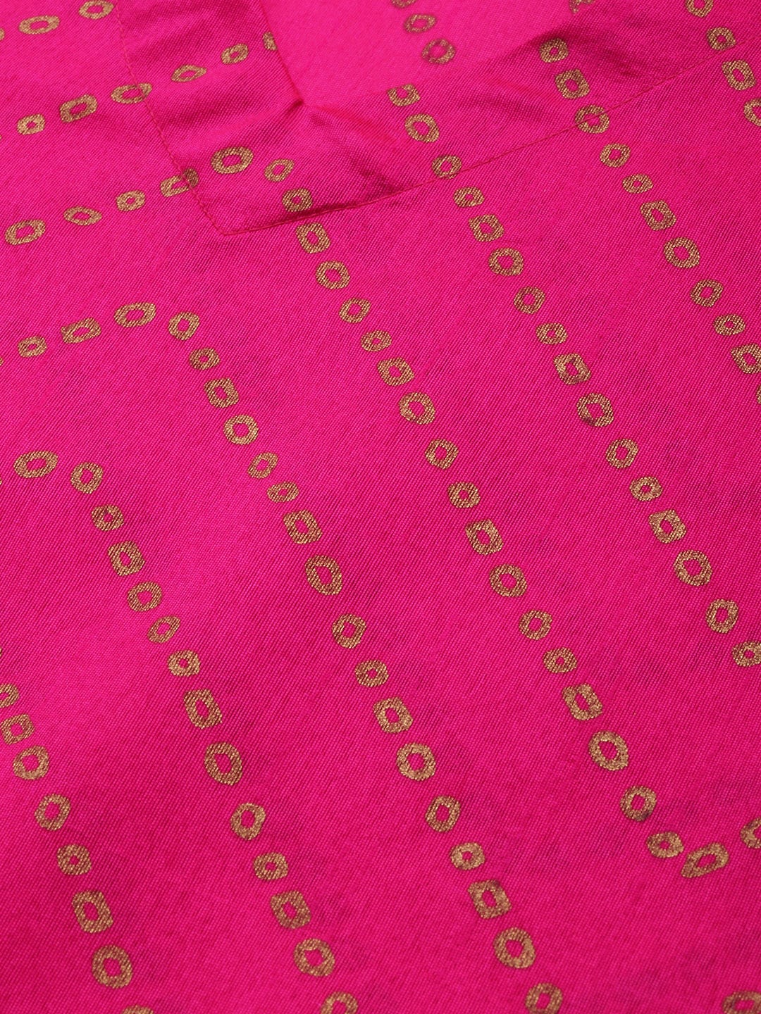 HERE&NOW Women Pink Ethnic Motifs Printed Gotta Patti Kurta with Sharara With Dupatta - Distacart