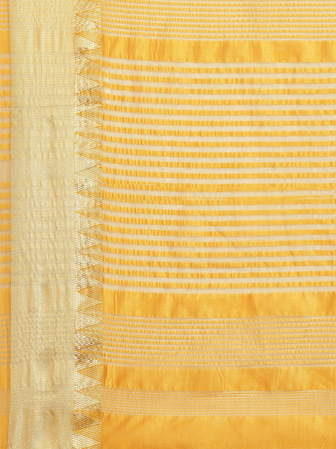 Kalini Yellow & Golden Woven Design Saree - Distacart