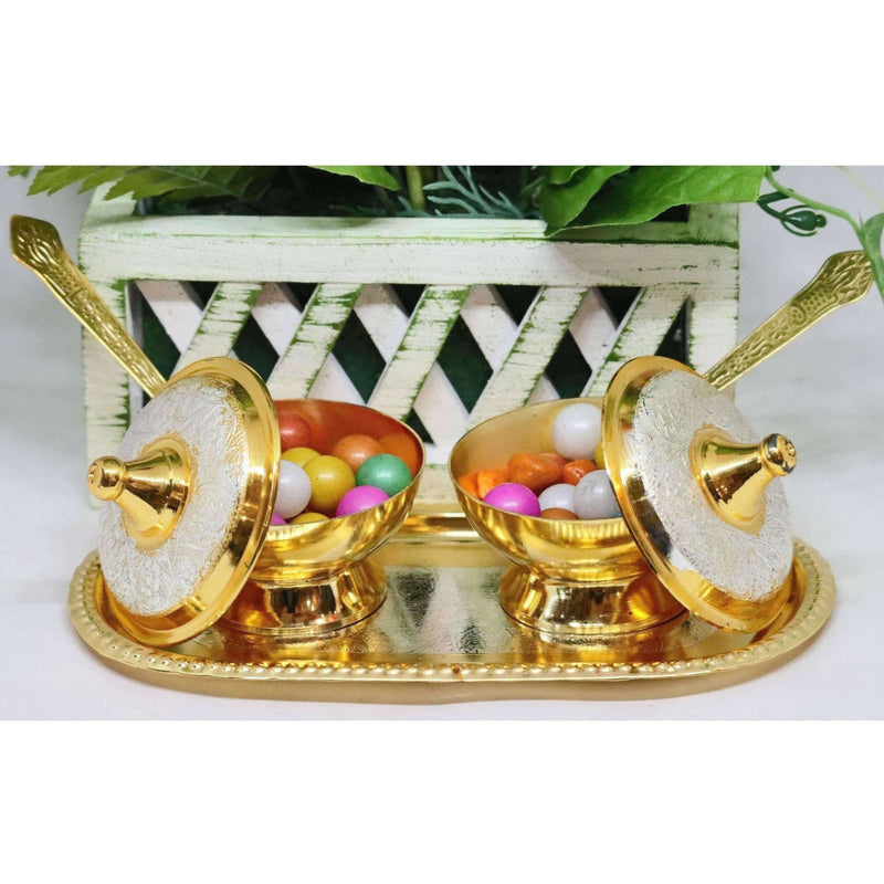 Chahat Premium Living Brass Supari Set