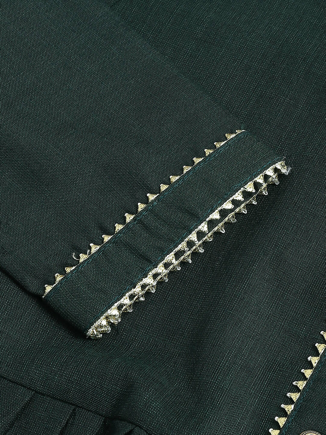 Green Poly Cotton Solid Nayra Cut Kurta - Tirtha - Distacart