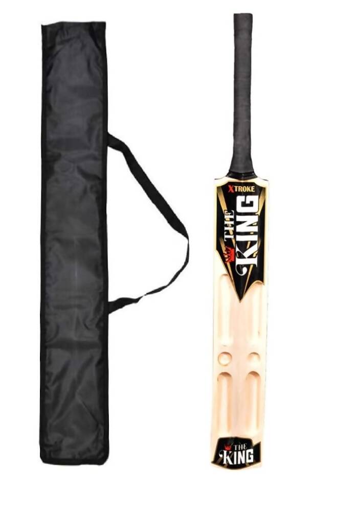 Xtroke The King Scoop Edition Willow Premium Cricket Bat with Bat Cover (Size 5) - Distacart