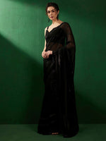 Thumbnail for Sangria Embellished Beads & Stones Pure Georgette Saree - Distacart