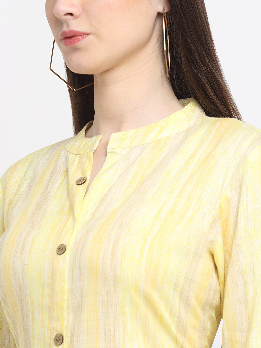 Kalini Women Lime Green Striped Pastels Kurta - Distacart