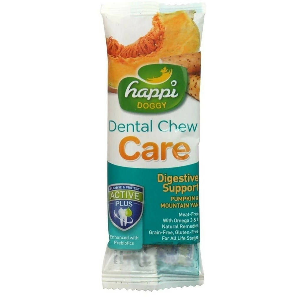 Happi Doggy Dental Chew Care Digestive Support Pumpkin & Mountain Yam - Distacart