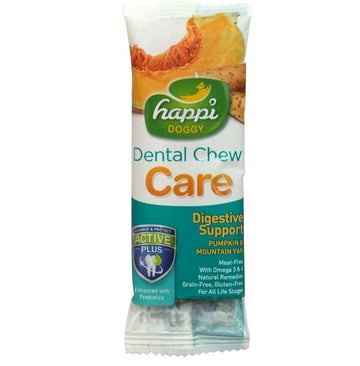 Happi Doggy Dental Chew Care Digestive Support Pumpkin & Mountain Yam - Distacart