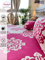 Thumbnail for URBAN SPACE Divine White Ethnic Motifs 144 TC Cotton Queen Bedsheet & 2 Pillow Covers - Distacart
