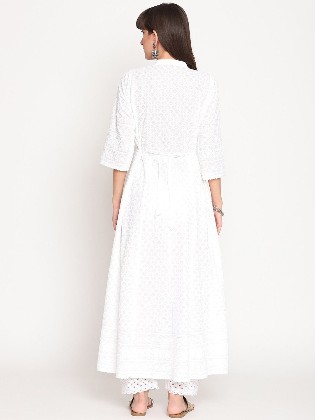 Kalini Women Ethnic Motifs Embroidered Cotton Anarkali Kurta - Distacart