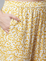 Thumbnail for Kalini Women Yellow Floral Printed Kurta with Trousers & With Dupatta - Distacart