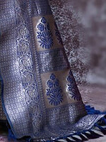 Thumbnail for Kalini Floral Woven Design Zari Banarasi Saree - Distacart