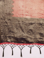 Thumbnail for Saree Mall Pink Woven Design Zari Silk Blend Banarasi Saree - Distacart